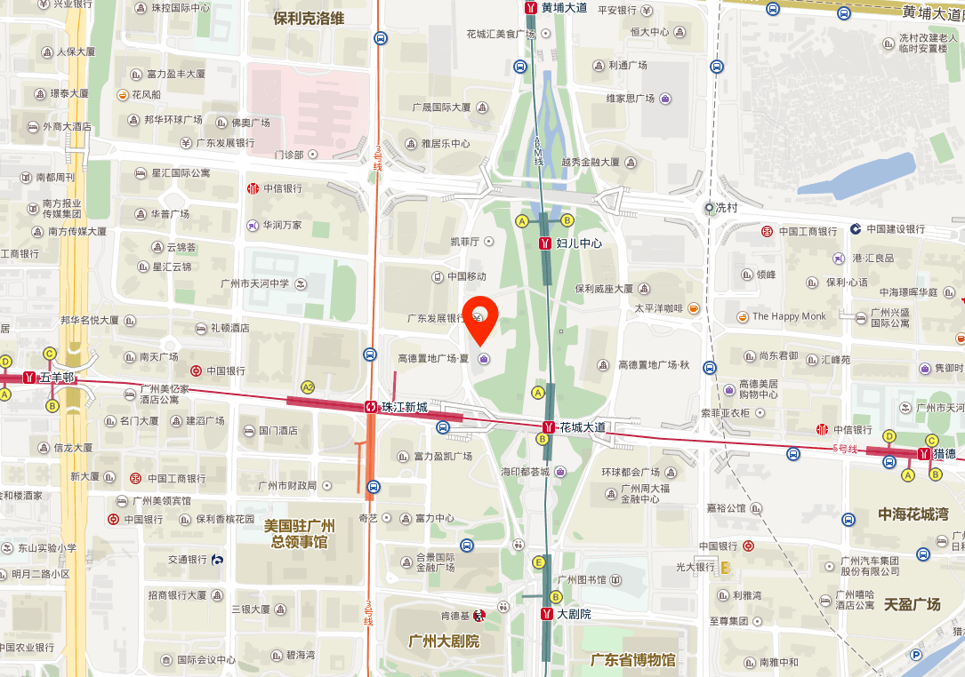 高德置地夏广场地图位置